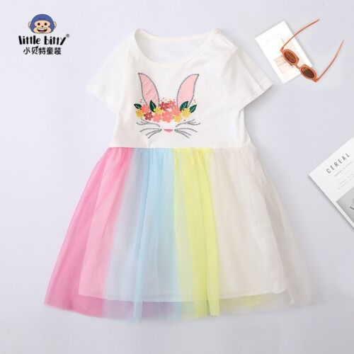 Children's mesh princess dress cartoon cute children's clothing girls baby