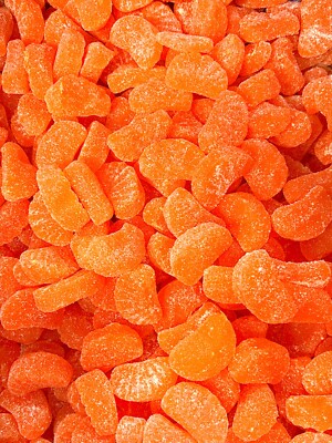 Zachary Orange Gummies Candy Sugar Coated packaged Slice Wedges 2 Pound Bag