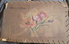 1949 scrap book / photo album / post / trade cards Canada, Quebec, Niagara Falls