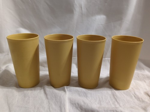 Vasos Tupperware de 12 onzas #873, amarillos, vintage - usados - Imagen 2 de 24