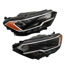 Silscvtt Left & Right Headlight For Volkswagen Jetta 2019-2023 Non-Projector LED