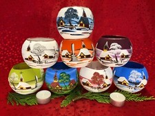 Windlicht "Kugelglas Medium" Leuchtbecher Leuchtglas Teelicht Handarbeit Lauscha