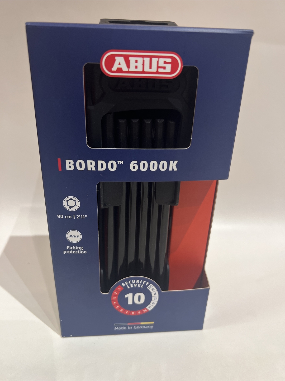 ABUS BORDO 6000K Folding Lock 90 cm Keyed with SH Bracket 60
