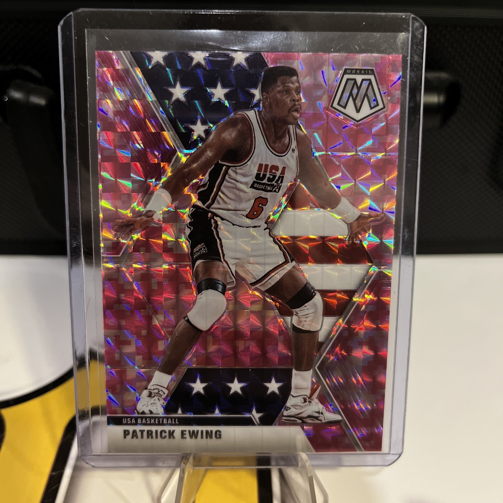 2019-20 Panini Mosaic - USA Basketball Pink Camo Prizm #253 Patrick Ewing