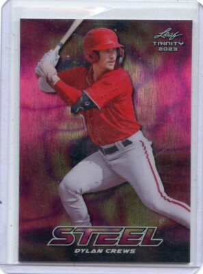 2023 LEAF TRINITY #S-20 DYLAN CREWS ''STEEL'' PINK LAVA WAVE RC #24/25 101524