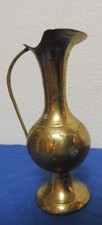 Nachlass alte Messing Vase Henkel Kanne Krug Gravur Verzierungen Kunsthandwerk