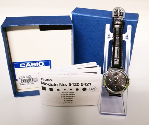 OROLOGIO DONNA CASIO LIP-V300L CINTURINO PELLE NERO LISTINO €. 59,90  CONFEZIONE | eBay