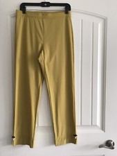 IC BY CONNIE K STRETCHY ELASTIC WAIST SLITS HEM PULL ON PANTS SIZE L