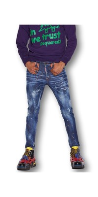 Dsquared2 Medium Autumn Leaves Wash Super Twinky Jeans Blau Herren
