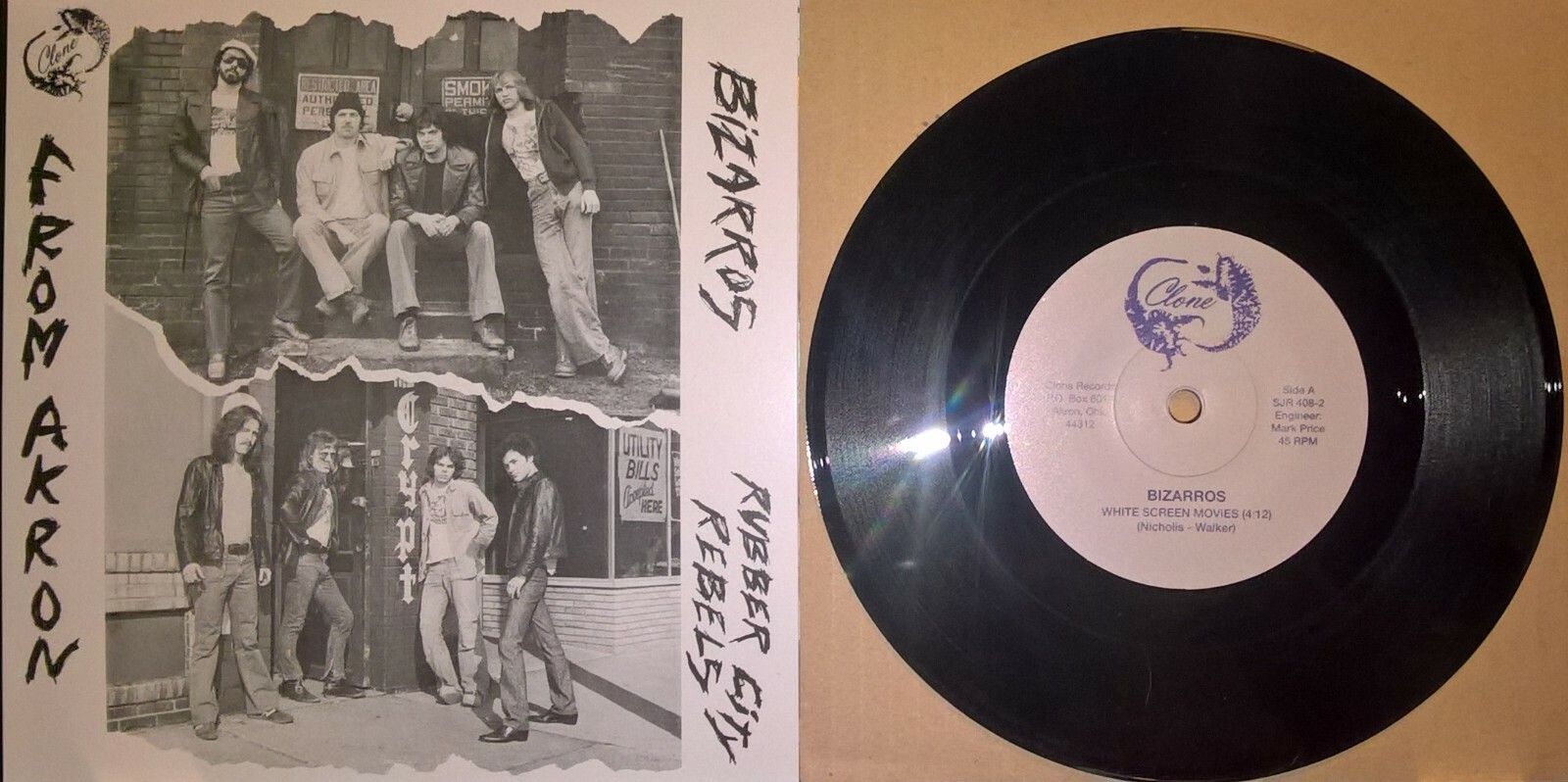 NEW! PUNK BIZARROS/ RUBBER CITY REBELS White screen Movies/ Rubber