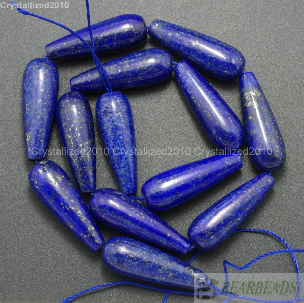 Natural Lapis Lazuli Gemstone Tear Drop Beads 8mm 10mm 12mm 14mm 16mm 20mm 16"