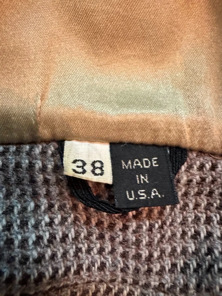 Vintage 70s Energy Manufacturing Wool Overcoat Made in USA Size 38 Mens jacket - Image 2 of 4