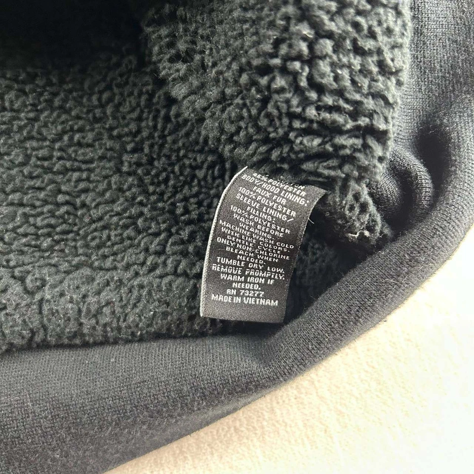 Винтажный Tony Hawk коньков полный молнии 2 карман куртка большой с капюшоном флис с подкладкой черный - Изображение 4 из 4