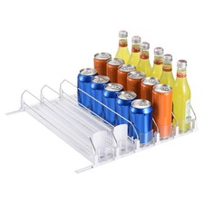 5pcs 16.14" x 2.95" Soda Can Organizer for Refrigerator Self-Pushing Organizer