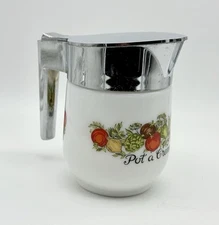 Vintage Gemco Creamer Pitcher Pot A Creme USA Corning Ware Spice of Life