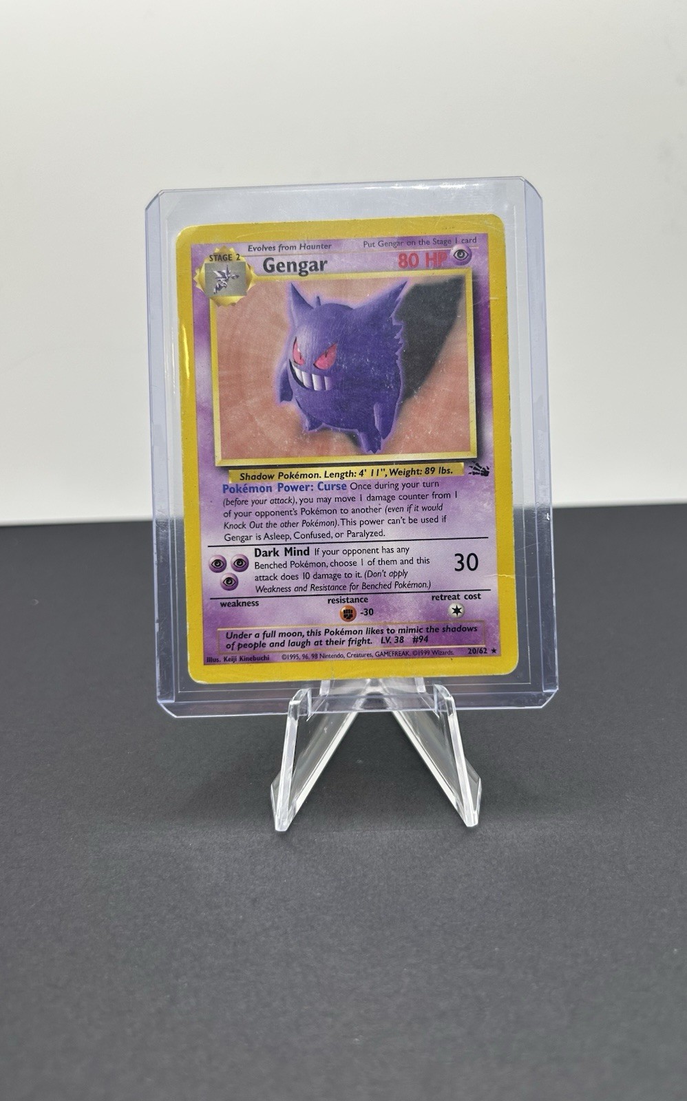 Gengar Holo Rare 20/62 Fossil Pokemon Card