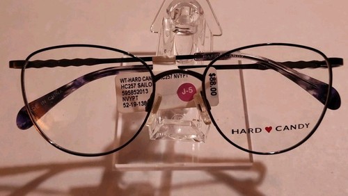 Hard Candy HC257 Sailor NAVY Eyeglasses Frames w/ Case 52-19-138 NWT $88 MSRP - Picture 2 of 6