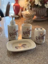 1980 Vintage Carousel Bathroom Set Perfect Condition Rare