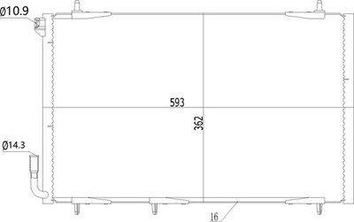 HART 616 715 Kondensator, Klimaanlage für PEUGEOT