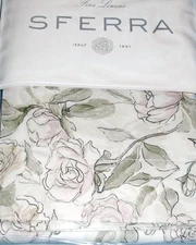 Sferra Victoria Standard Sham Cotton Sateen Willow Floral Watercolor Italy New