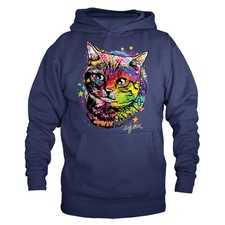 Colorful Cat Animal Pet Funny Joke Humor Humorous Pullover Hoodie
