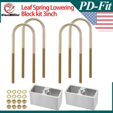 3"Aluminum Drop with U-Bolts & Hardware Leaf Spring Lowering Block Kit Universal