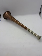 C838 Vintage Brass Hunting Horn Used Some Marks and Dents From Usage See Photos