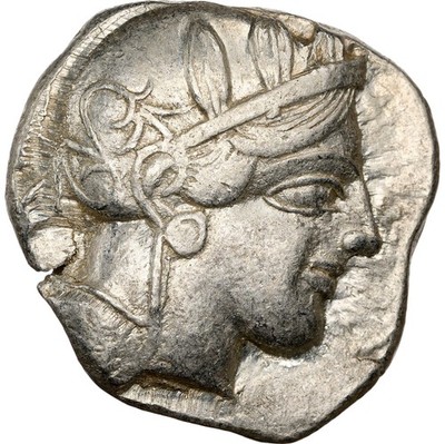 アッティカアテネ 440-404BC Ch XF Attica, Athens c.440-404 BC AR
