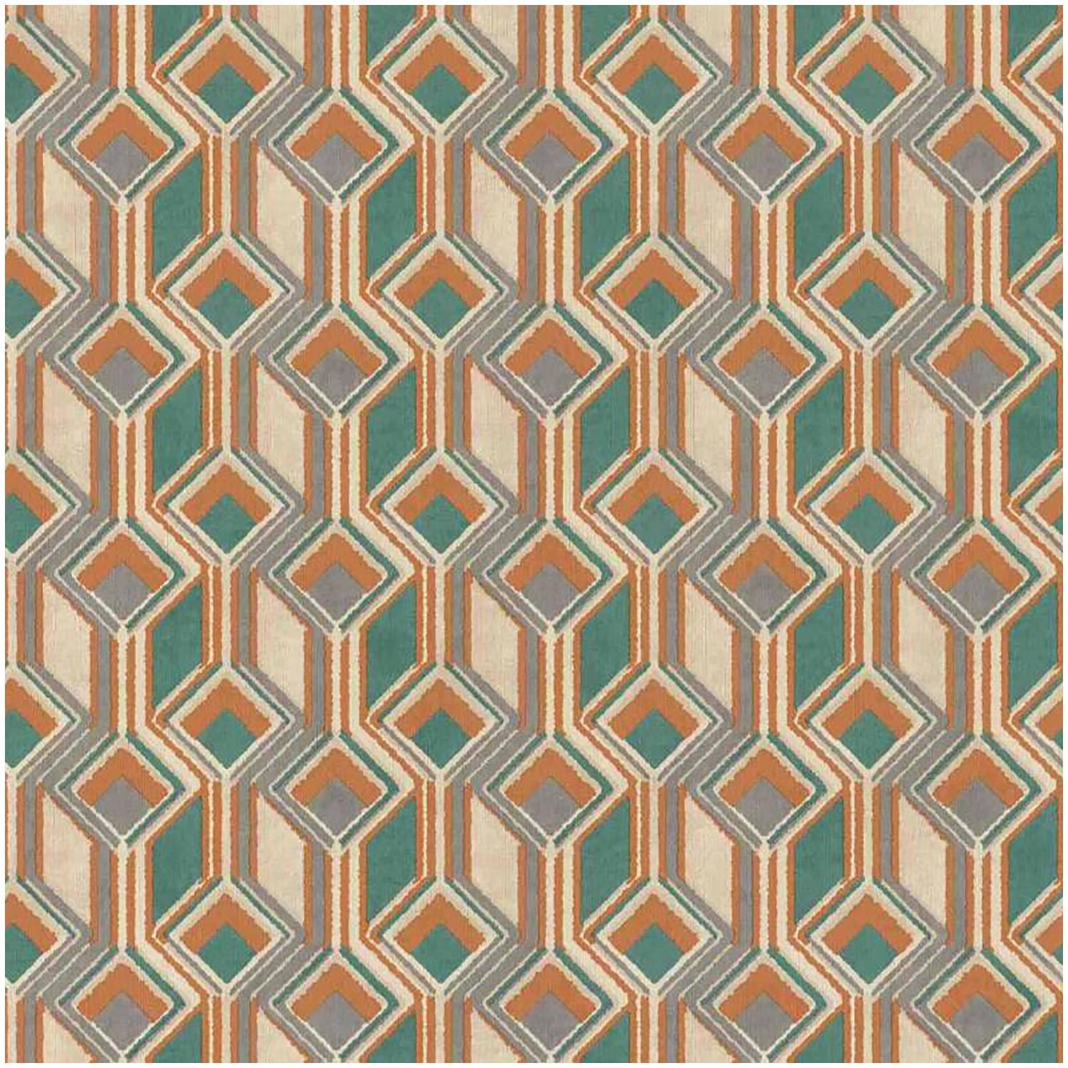 Geometric Wallpaper Green Orange Rasch Paste The Wall Textured Vinyl 10m Roll