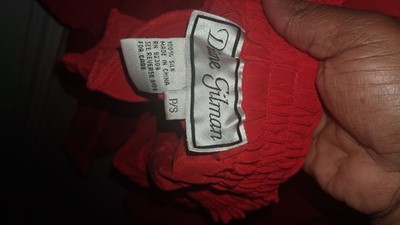 Vintage Diane Gilman 100% Silk 3-Piece Set in Vibrant Red