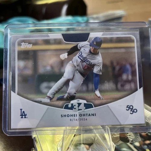 2024 Topps 50/50 Shohei Ohtani ERROR CARD NO BACK SSP $1,000+ Stolen Base #34