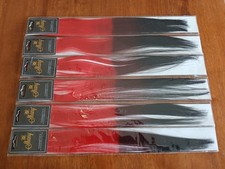 Hair Extensions Clip-in, 16" Long, Black / Red, Straight, Set of 6 Hairpieces