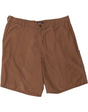 CHAPS Mens Chino Shorts W40 XL Brown Polyester AN12