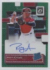 2022 Panini Donruss Optic Green Mojo Prizm 65/88 Riley Adams #RRS-RA Auto 0i8b