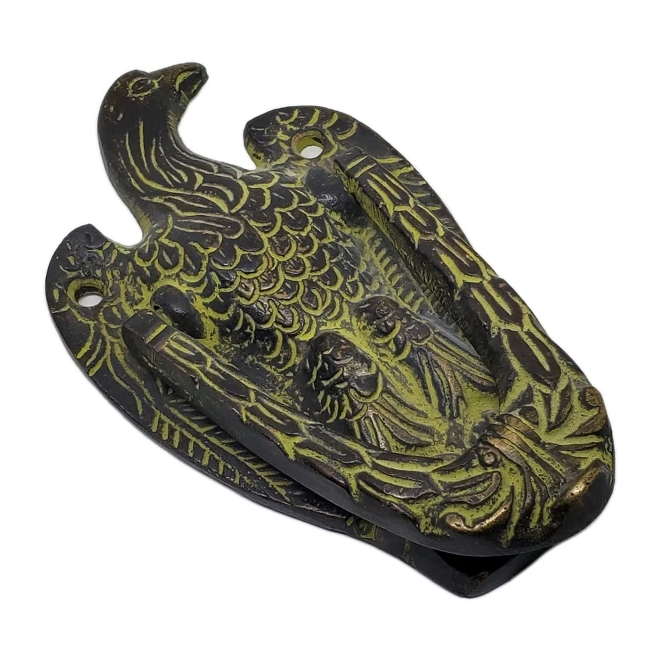 GRAN Estatuilla de Águila Rústica Estilo Antiguo de Hierro Fundido Llamador de Puerta  Foto 4 de 4