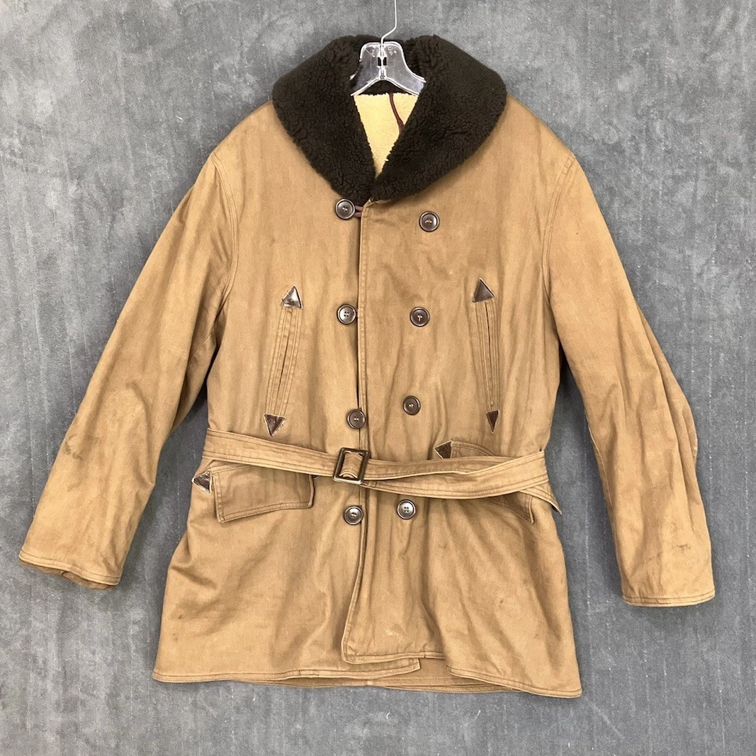 VTG 1940s Hercules Jacket Men’s 46 Sheepskin Lined Collar Barnstormer Canadienne image 1