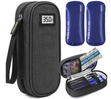 Insulin Pen Cooler Travel Case TSA Approved 2 Ice Pack Insulated Storage Bag Set