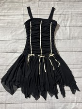 Vintage IZ Byer California Y2K Mini Bow Whimsigoth Dress Sz XS/S