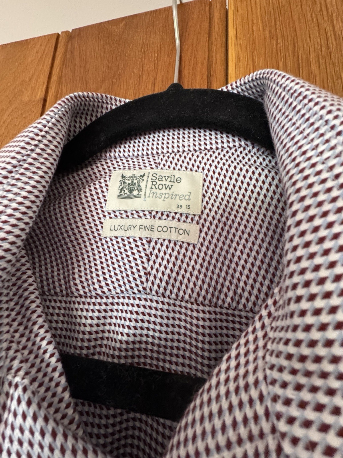 FILA Camicia formale o casual ispirata a Savile Row Marks and Spencer taglia 38 15 rosso scuro