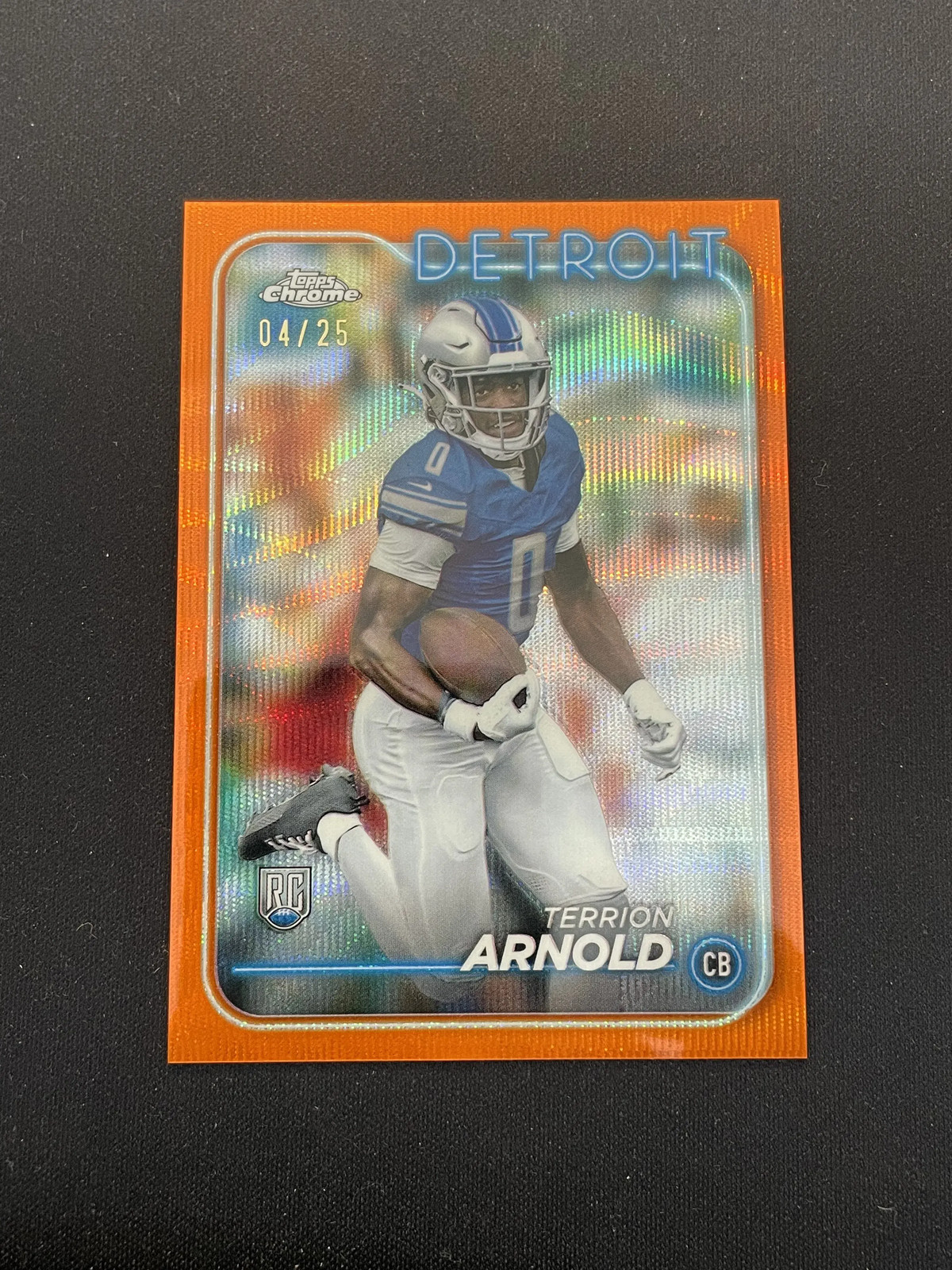 Terrion Arnold Topps Chrome #228 Orange Wave