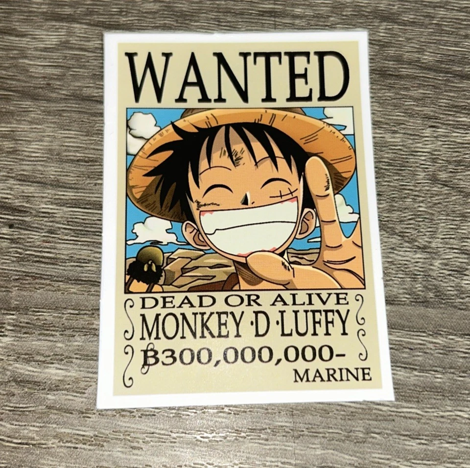 Laptop/Phone Sticker Wanted Dead Or Alive Monkey D Luffy ￼ - Image 3 of 3