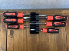 Snap-on Tools Combination Screwdriver Set Orange Soft Grip New Usa Sgdx60b