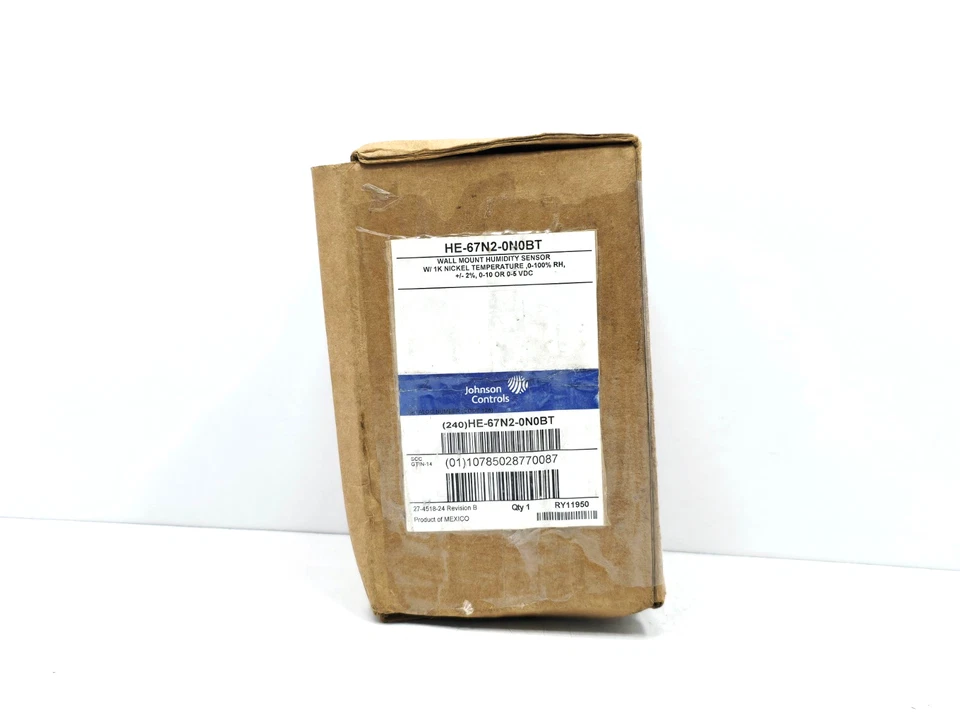 SENSOR DE HUMEDAD MONTAJE EN PARED JOHNSON CONTROLES HE-67N2-0N0BT Foto 2 de 4