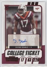 2021 Contenders Draft Picks College Game Ticket Red Divine Deablo #249 Auto 05ks