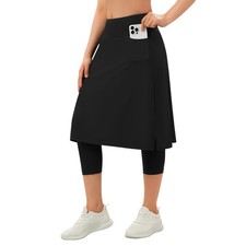 Women Modest Skirt with Capri Leggings High Waist Tummy Control Athletic Tenn...