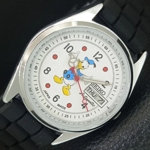 VINTAGE REFURBISHED SEIKO AUTOMATIC 6309A JAPAN MENS WHITE DIAL WATCH a443055-1