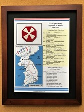 8th Army Unit History and Patch in Korea 11" x 14"
