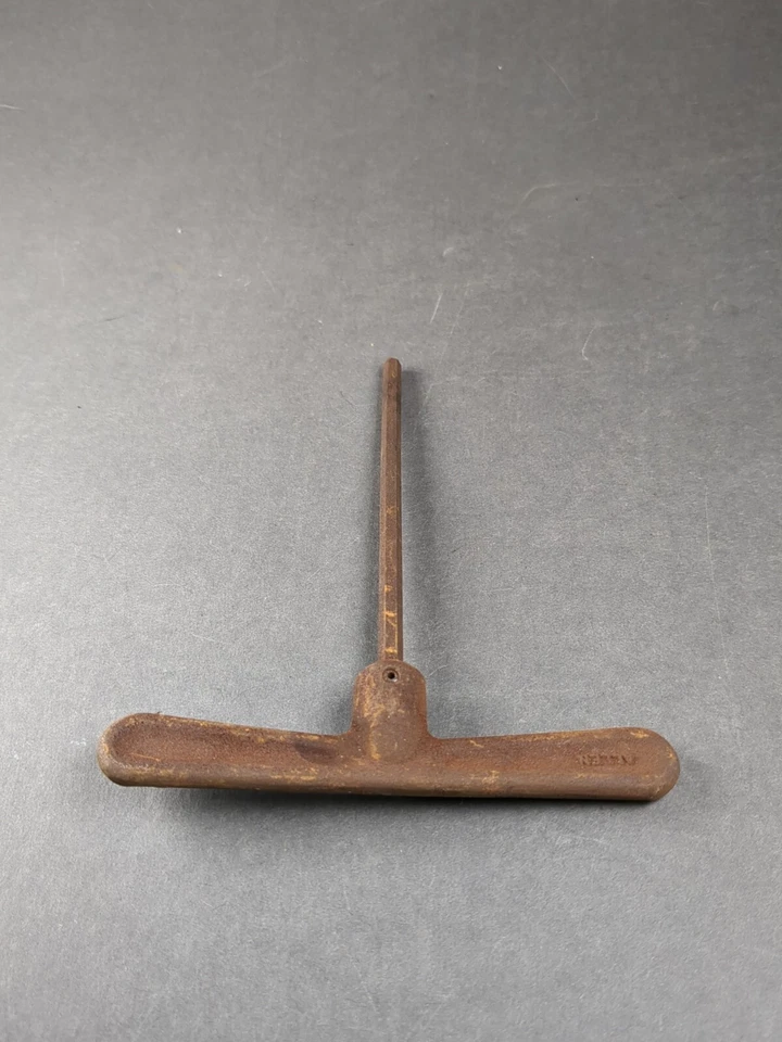 Vintage ALLEN Brand T-Handle Allen Wrench 5-1/2" Long Hex Key 3/16" Rusty - Image 3 of 4