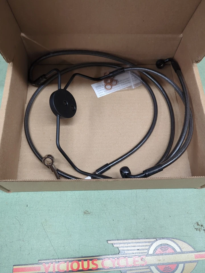 Harley-Davidson 1741-186 1 línea de freno negra 08-09fl Magnum Foto 2 de 3