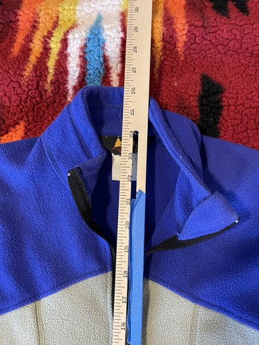 Chaqueta REI de colección para hombre pequeña azul/gris polar cremallera completa hecha en logotipo de EE. UU. - Imagen 6 de 10